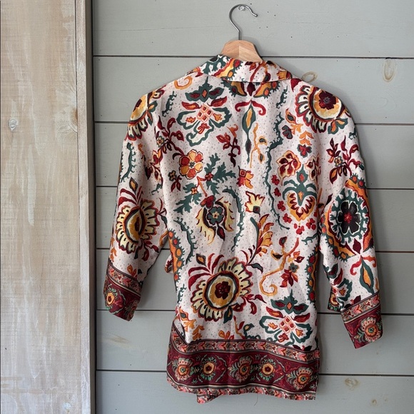 Zara Printed Wrap Blouse – Size Small - Picture 6 of 6